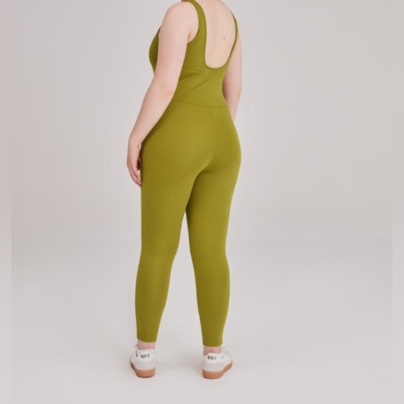 girlfriend collective Scoop Unitard Ivy Large - Picture 3 of 7